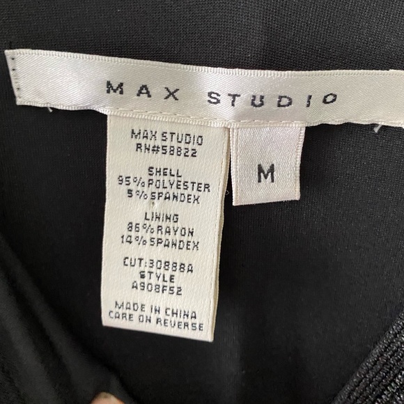 Max Studio black dress size M - Picture 8 of 9